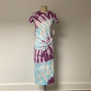 Blue and purple tie dye dress from NSF clothing